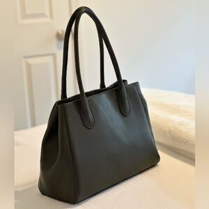 MARGOT | 100% Genuine Black Leather Amelia Satchel Tote